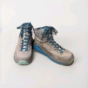 Hoka One One Kaha GTX Hiking Boots Womens 10 Gray Blue GoreTex Athletic Mid